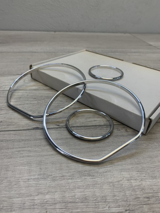 Хромовані кільця в щиток приладів Audi 100 C3/С4 / A6 C4 (4 кільця)