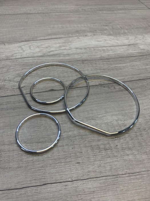 Хромовані кільця в щиток приладів Audi 100 C3/С4 / A6 C4 (4 кільця)