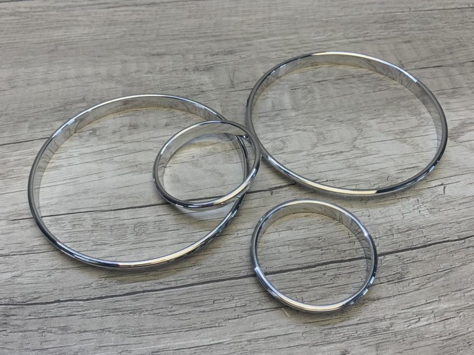 Хромовані кільця на прилади BMW 5 E39 / BMW 7 E38 / BMW X5 E53 (глянсові)