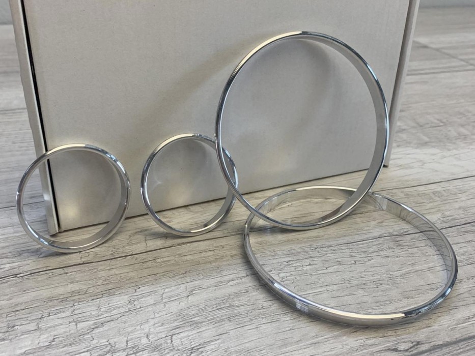 Хромовані кільця на прилади BMW 5 E39 / BMW 7 E38 / BMW X5 E53 (глянсові)