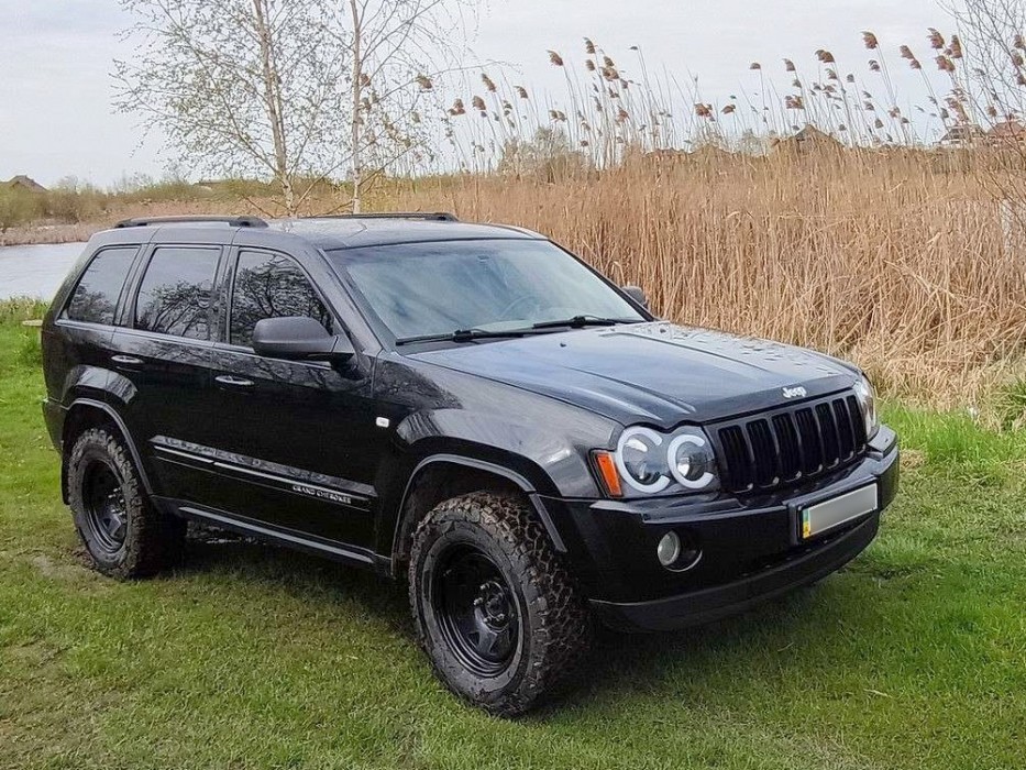 Чорні фари передні Jeep Grand Cherokee WK 05-08 tube lights