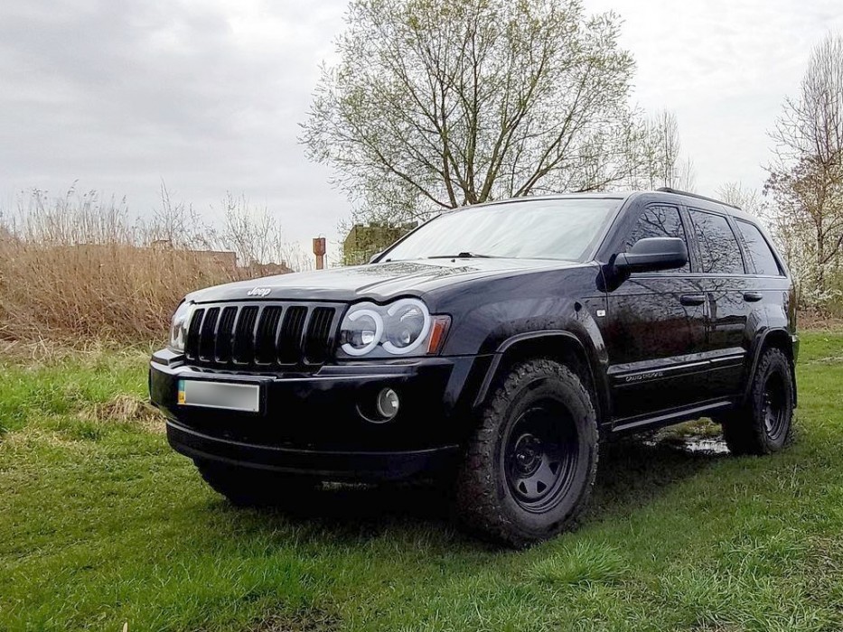 Чорні фари передні Jeep Grand Cherokee WK 05-08 tube lights