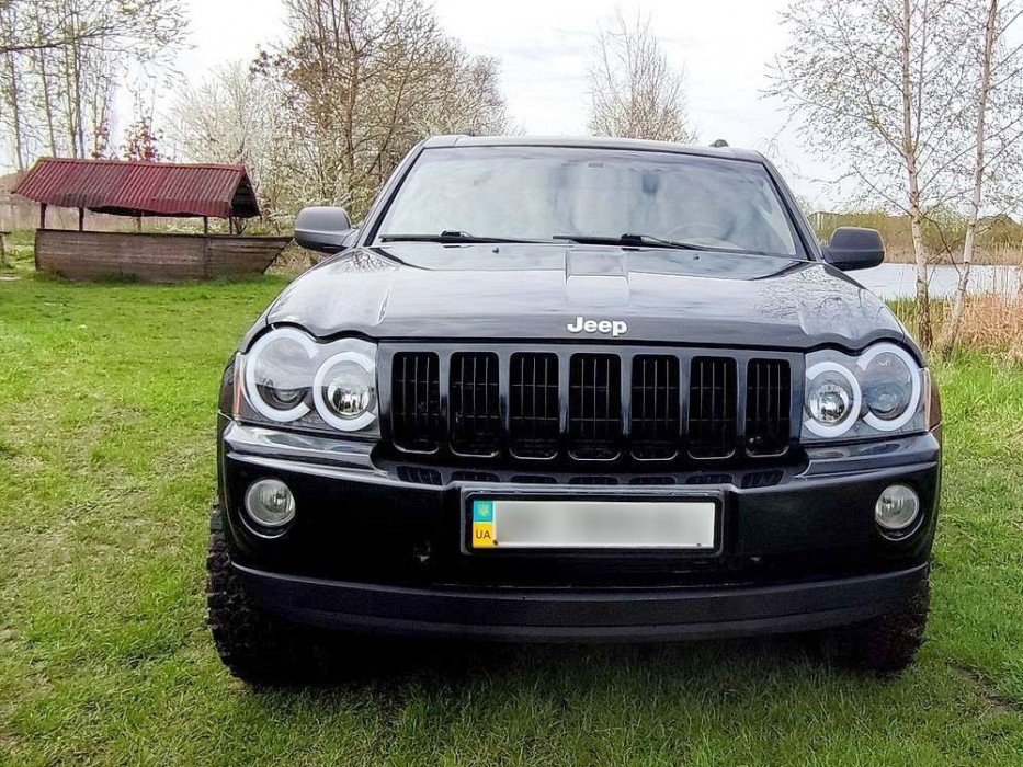 Чорні фари передні Jeep Grand Cherokee WK 05-08 tube lights