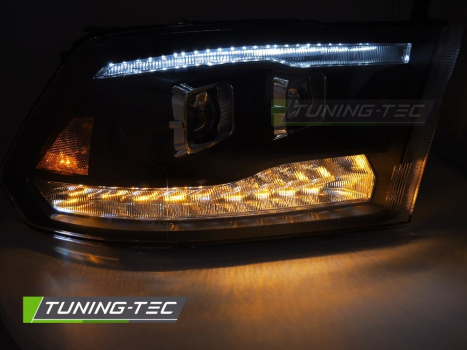 Чорні передні фари Dodge RAM 2009-2018 (дві лінзи)