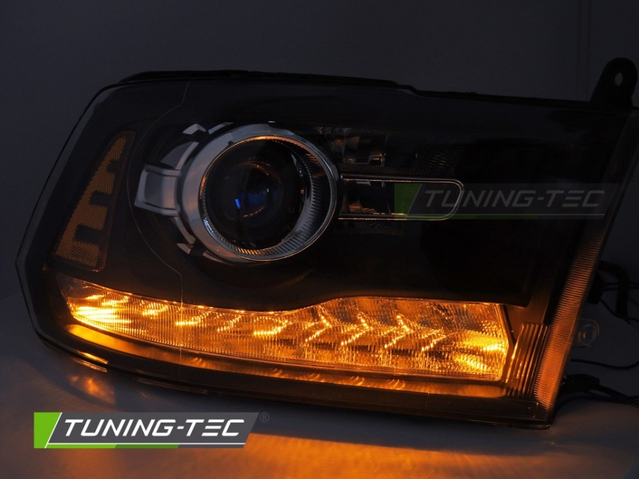 Лінзовані передні фари Dodge RAM 2009-2018 оптика діодна