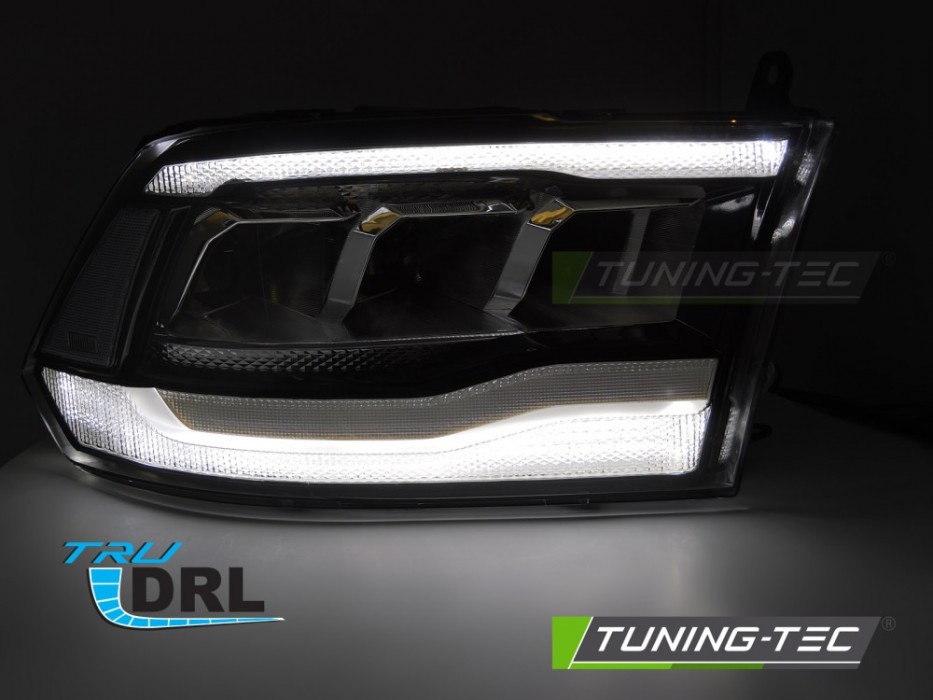 Чорні діодні фари передні Dodge Ram 2009-2018 тюнінг оптика full led