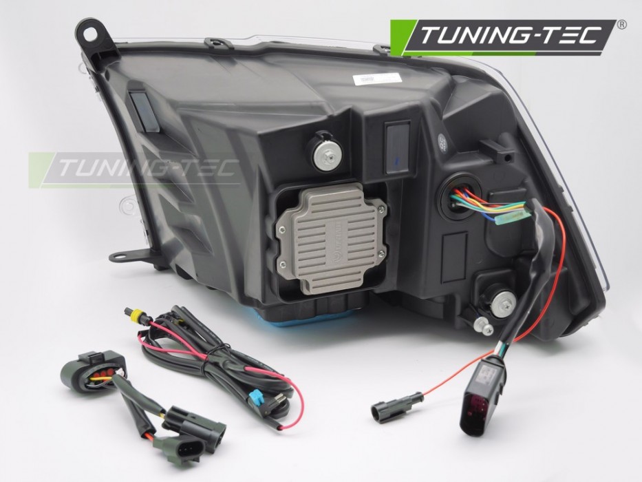 Чорні діодні фари передні Dodge Ram 2009-2018 тюнінг оптика full led