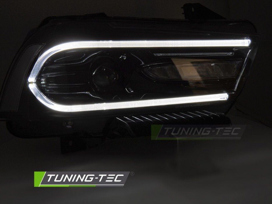 Тюнінгові фари передні Dodge Charger LX 2011-2015 оптика з лед поворотами