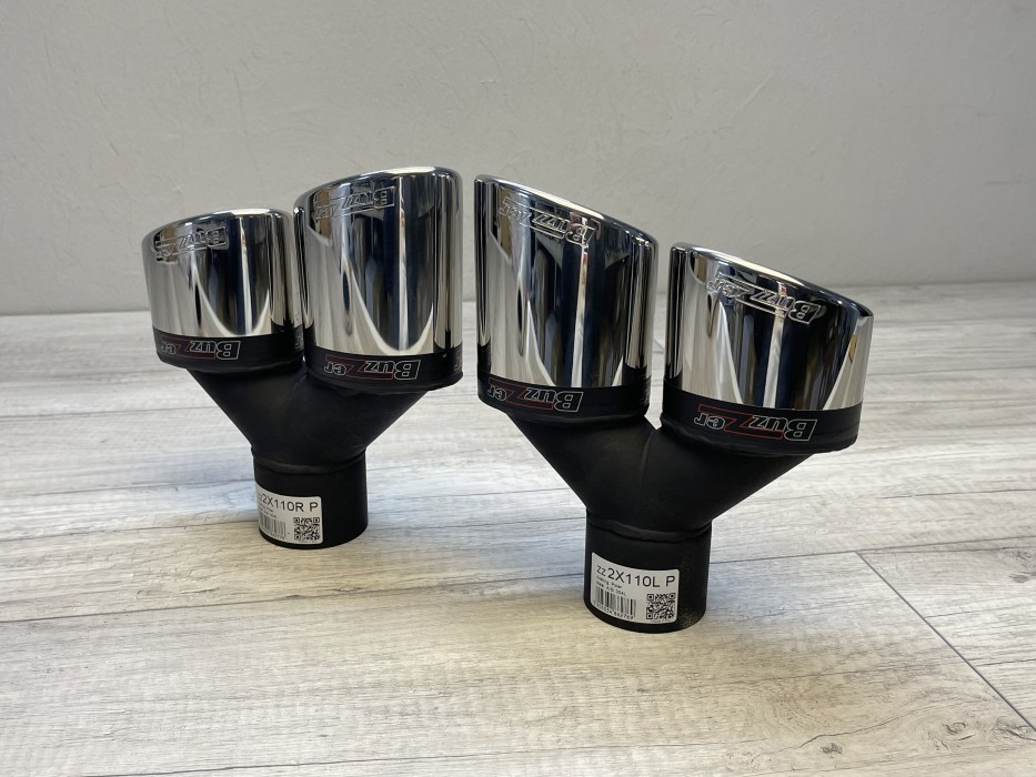 Насадка глушника подвійна овальна Buzzer ZZ2x110R права
