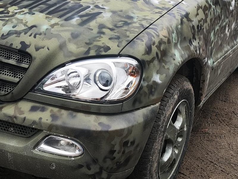 Фари передні з лінзами Mercedes ML W163 дорестайл