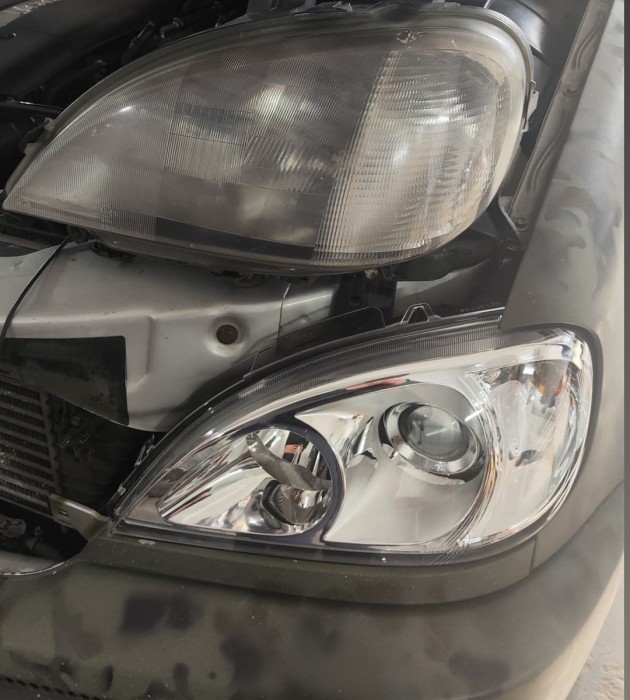 Фари передні з лінзами Mercedes ML W163 дорестайл