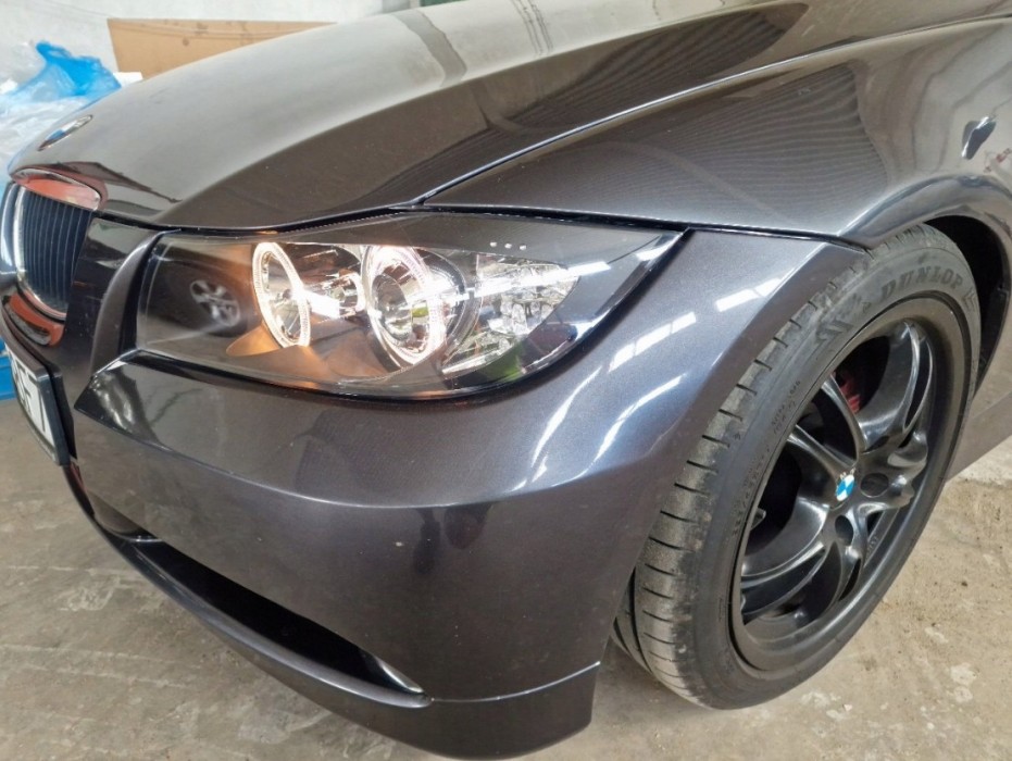 Передние фары BMW 3 седан E90, универсал E91 дорестайл с диодными поворотами