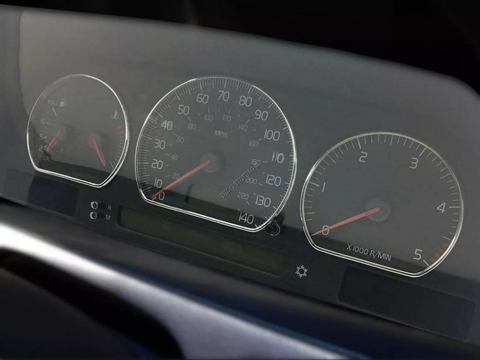 Хромовані кільця в панель приладів  Volvo S70 / V70 / C70 / 850