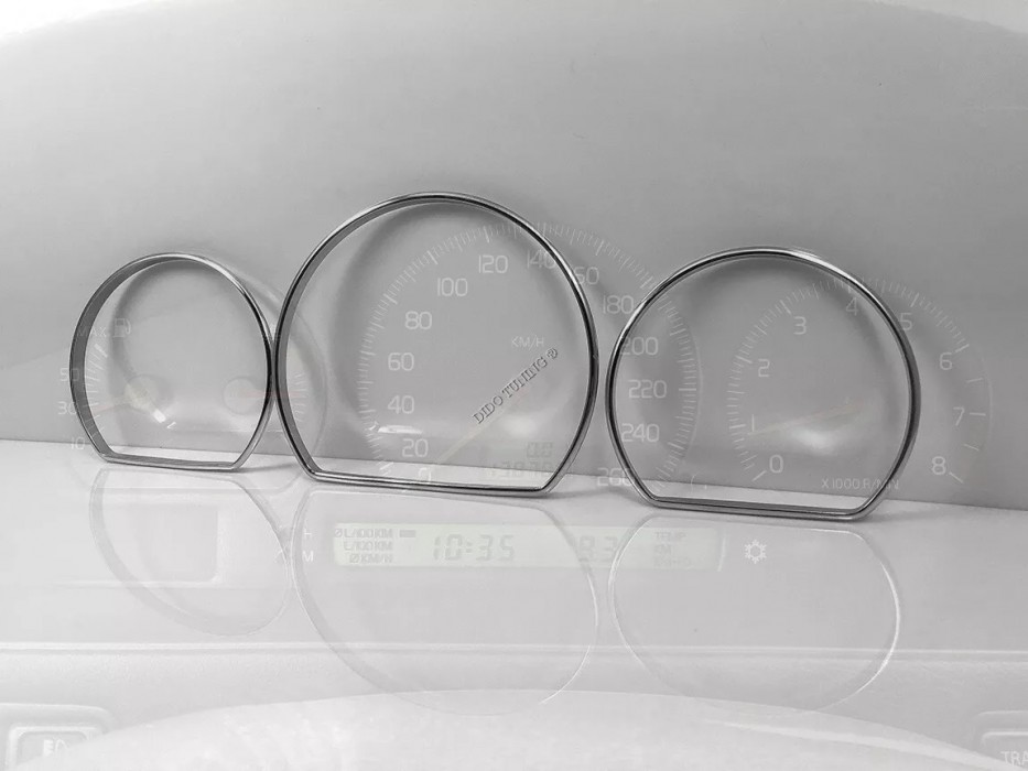 Хромовані кільця в панель приладів  Volvo S70 / V70 / C70 / 850