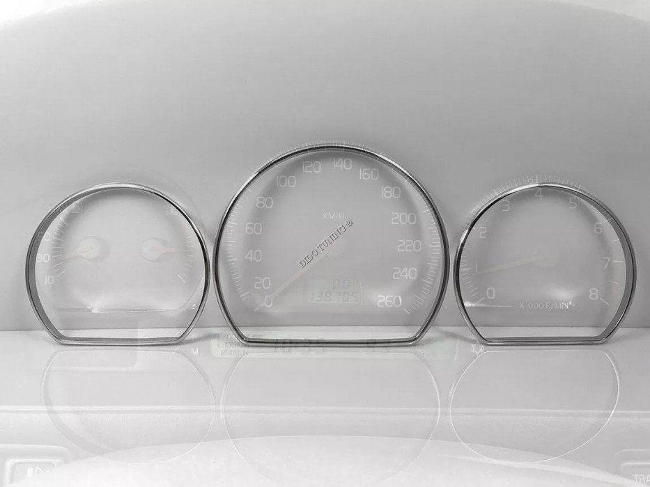 Хромовані кільця в панель приладів  Volvo S70 / V70 / C70 / 850