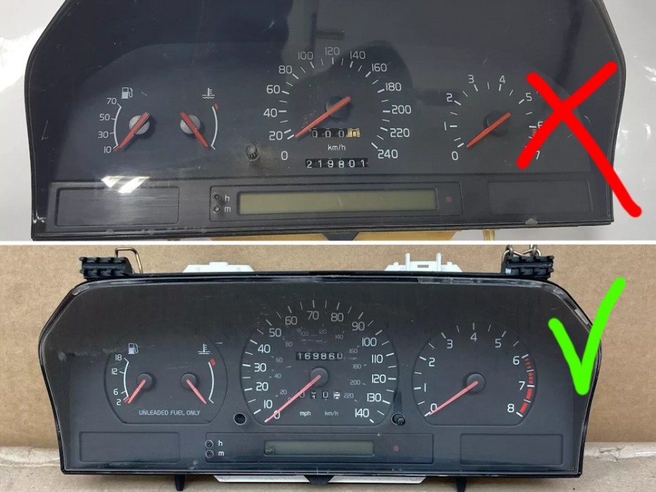 Хромовані кільця в панель приладів  Volvo S70 / V70 / C70 / 850