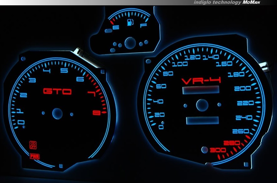 Светящиеся накладки на панель приборов Dodge Stealth