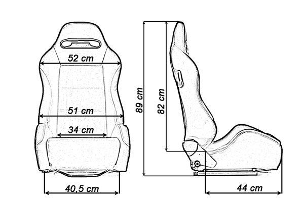 Автомобільне сидіння R-LOOK Black Red