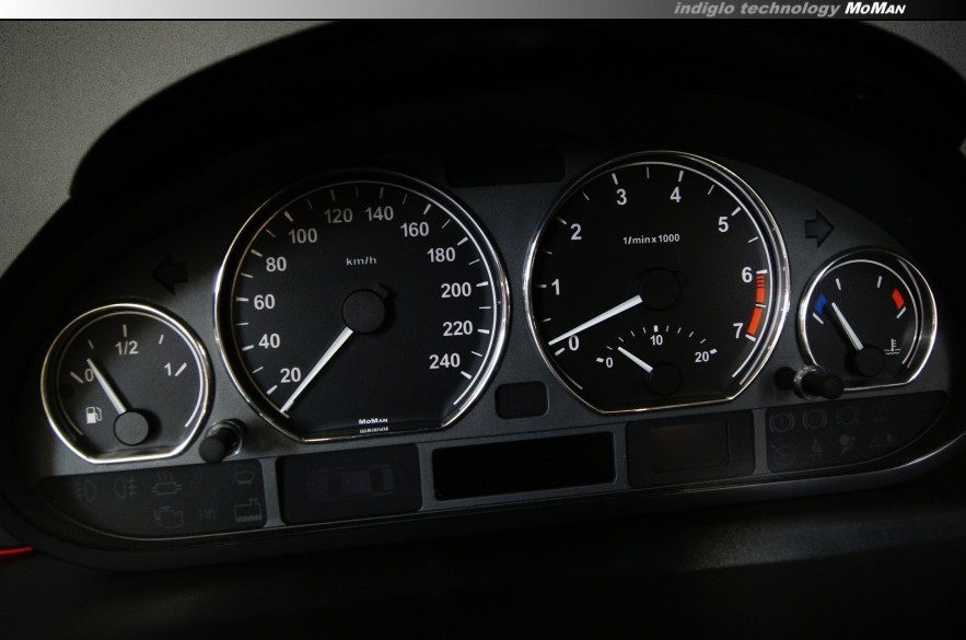 Плазмові накладки на циферблати приладів BMW 3 E46 версія 1