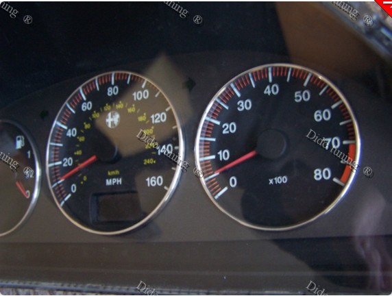 Хромовані кільця в щиток приборів Alfa Romeo 145