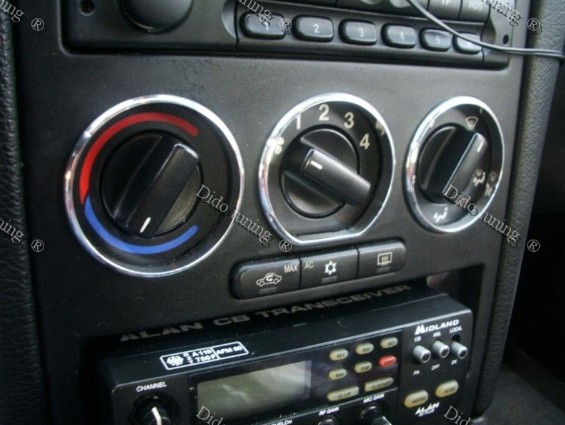 Хромовані кільця на ручки пічки Opel Zafira A