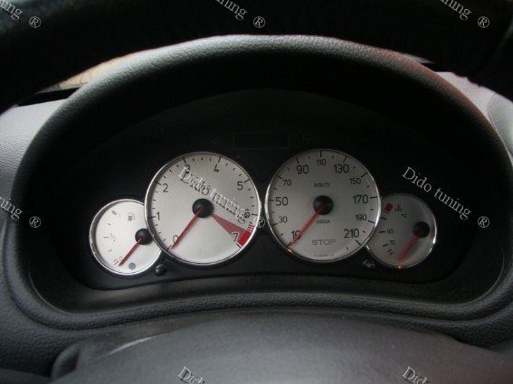 Хром кільця у щиток приладів Peugeot 206 / Partner / Citroen Berlingo