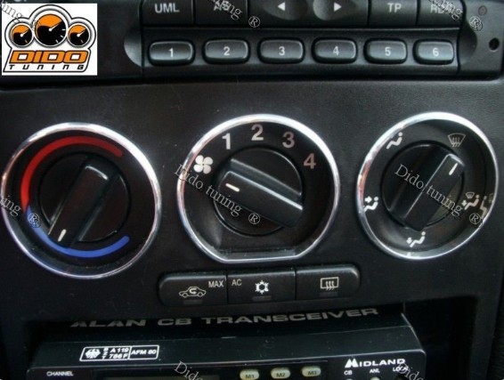 Хромовані кільця на ручки пічки Opel Zafira A