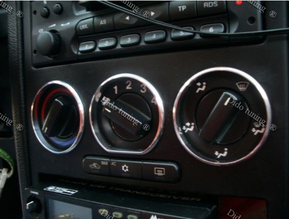 Хромовані кільця на ручки пічки Opel Zafira A