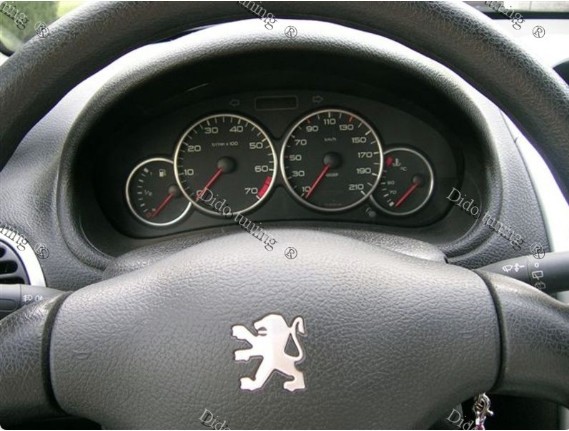 Хром кільця у щиток приладів Peugeot 206 / Partner / Citroen Berlingo