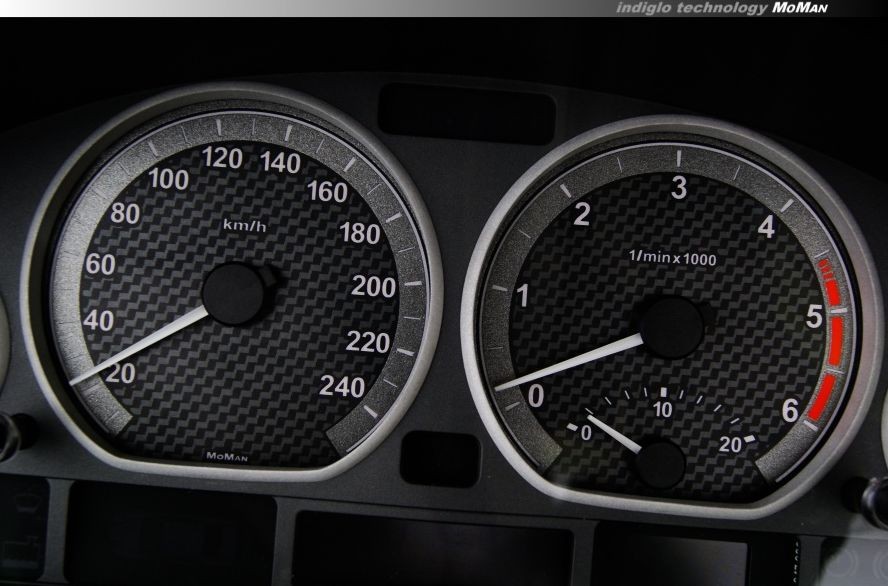 Плазмові накладки для тюнінгу панелі приладів BMW E46 версія 2