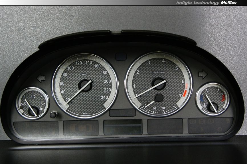 Плазмові накладки в щиток приладів BMW Е39, Е38, Х5 Е53 варіант 2