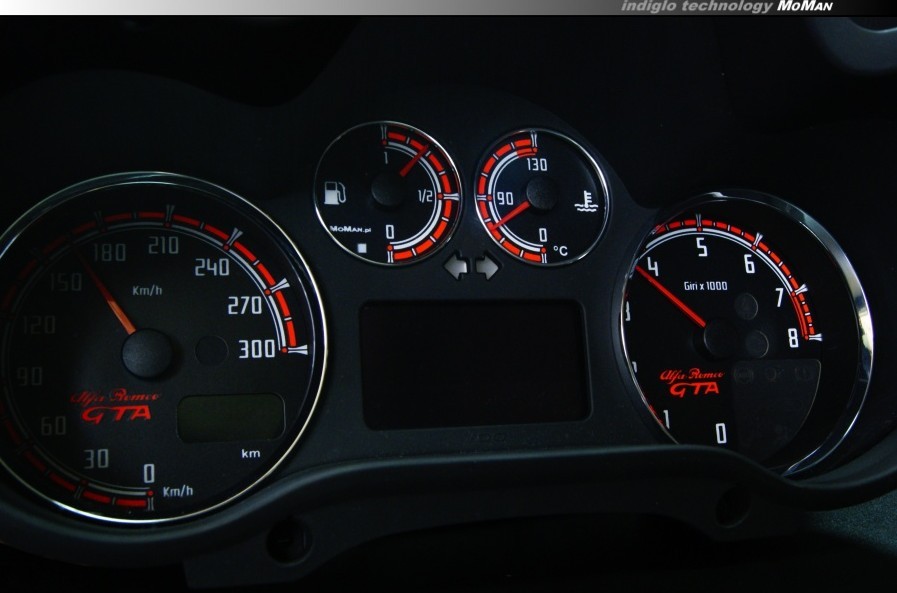 Тюнінгові шкали приладів Alfa Romeo 147, GTA, GT варіант 1