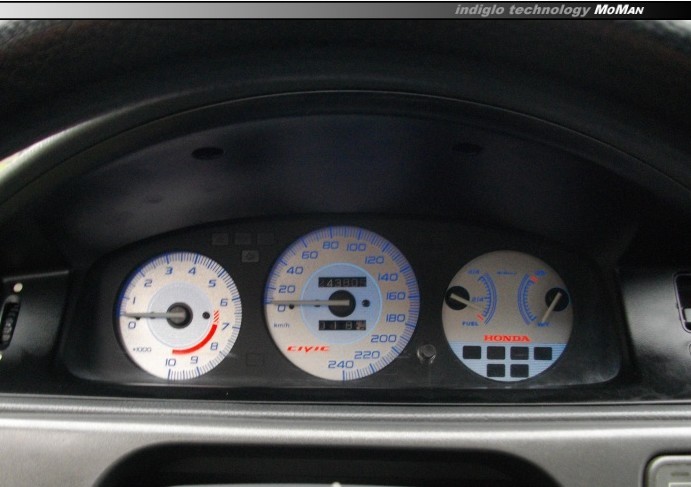 Накладки для тюнінгу щитка приладів Honda Civic 1992-1995 вар. 4