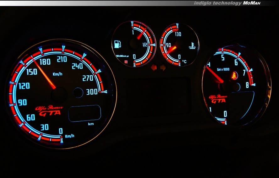 Тюнінгові шкали приладів Alfa Romeo 147, GTA, GT варіант 1
