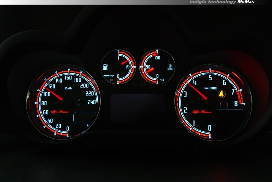 Тюнінгові шкали приладів Alfa Romeo 147, GTA, GT варіант 1