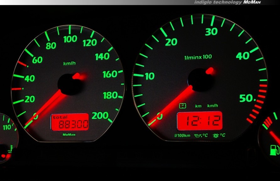 Тюнінг вставки в щиток приладів Volkswagen Golf 3, Vento, Jetta 3, Polo 6N вар. 6