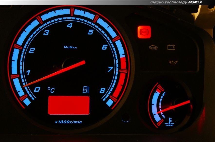 Светящиеся накладки на панель приборов Nissan Primera P11 дорестайл вер. 2