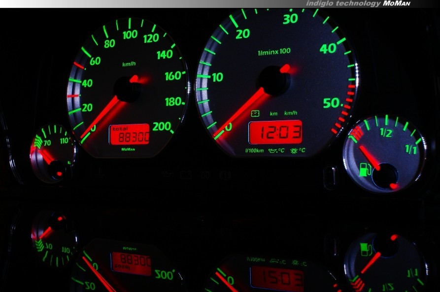 Тюнінг вставки в щиток приладів Volkswagen Golf 3, Vento, Jetta 3, Polo 6N вар. 6