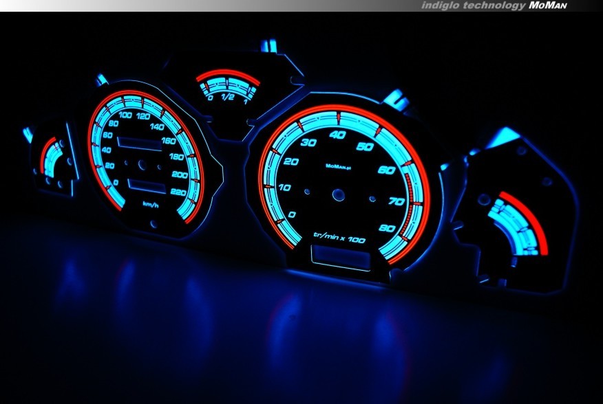 Накладки, що світяться, на шкали приладів Peugeot 106