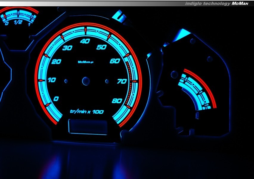Накладки, що світяться, на шкали приладів Peugeot 106