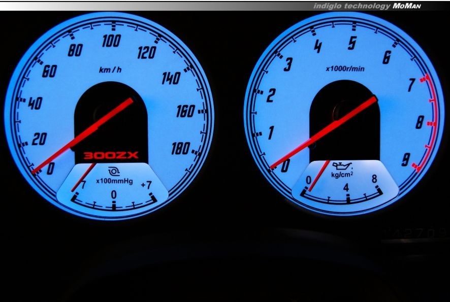 Светящиеся накладки на шкалы приборов Nissan 300ZX вер. 2