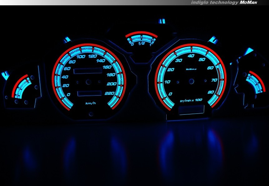 Накладки, що світяться, на шкали приладів Peugeot 106