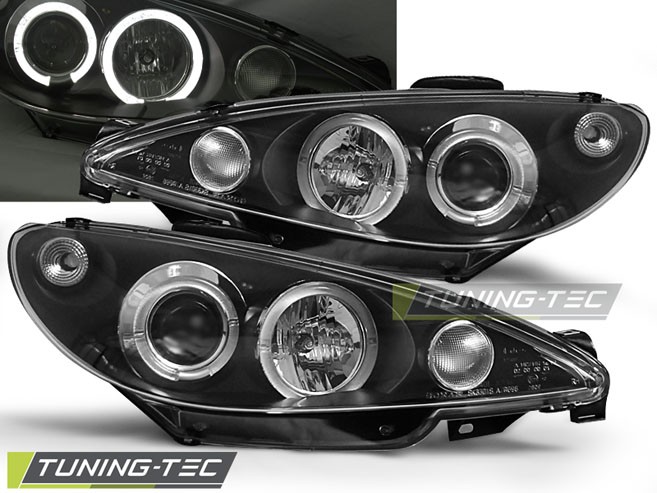 Тюнінгові фари angel eyes передні PEUGEOT 206 післярестайл
