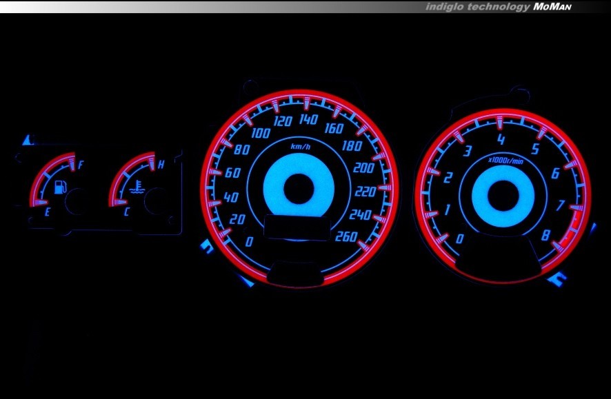 Накладки, що світяться, на панель приладів Subaru Impreza 1996-2000 вар. 2