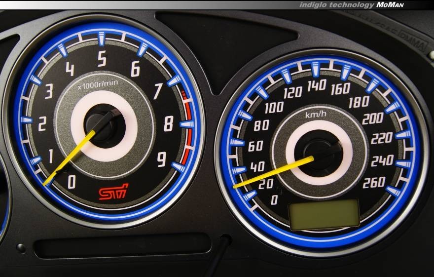 Плазмові накладки на шкали приладів Subaru Impreza 2000-2007 вар. 1