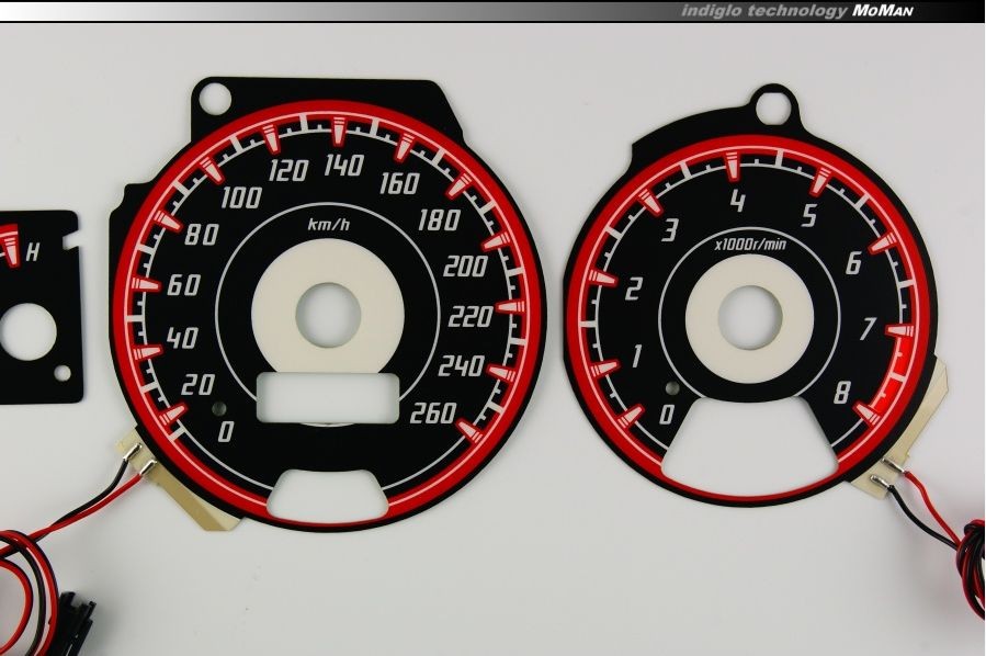 Накладки, що світяться, на панель приладів Subaru Impreza 1996-2000 вар. 2