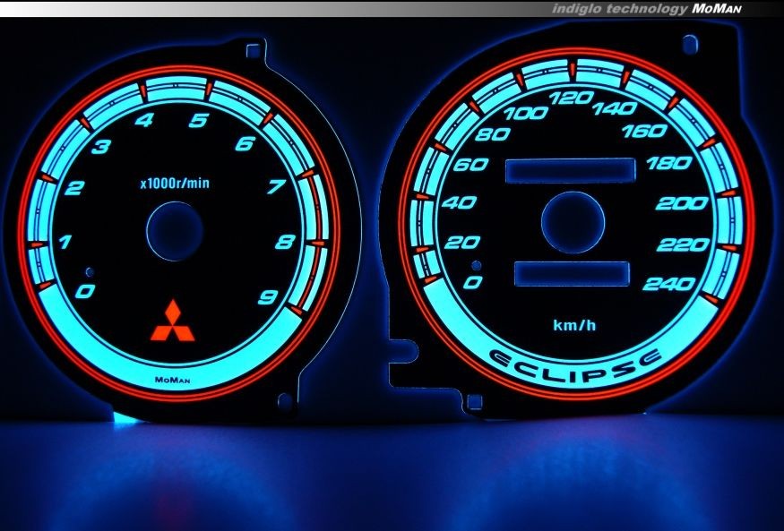 Тюнинговые накладки на панель приборов Mitsubishi Eclipse 2G вер. 3