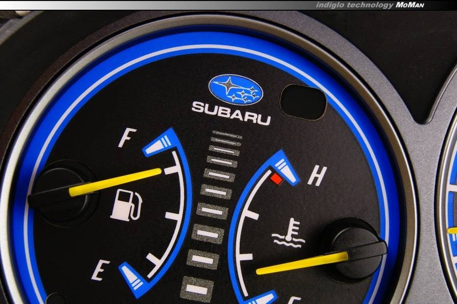 Плазмові накладки на шкали приладів Subaru Impreza 2000-2007 вар. 1