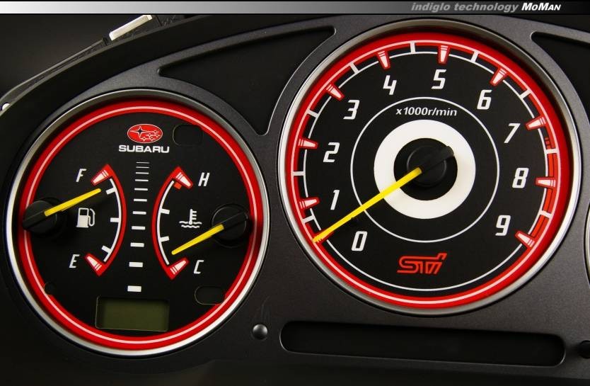 Тюнінгові накладки в щиток приладів Subaru Impreza 2000-2007 вар. 2