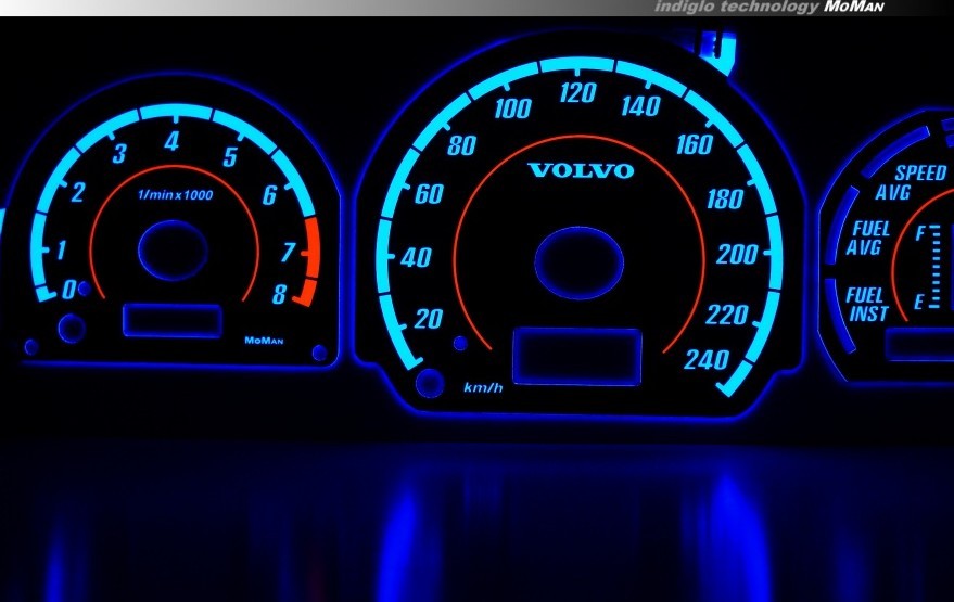 Плазмові тюнінг накладки на шкали приладів Volvo V40 / S40 1995-2002